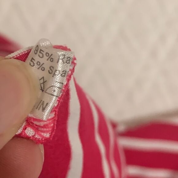 HEATHMOOR FUCHSIA & with striped dress size Medium - Picture 6 of 6